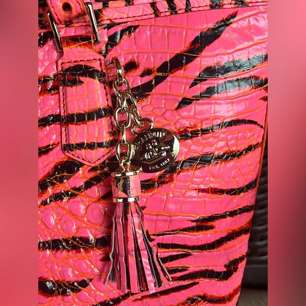NWT Brahmin PINK FELINE Melbourne Medium Asher Tote